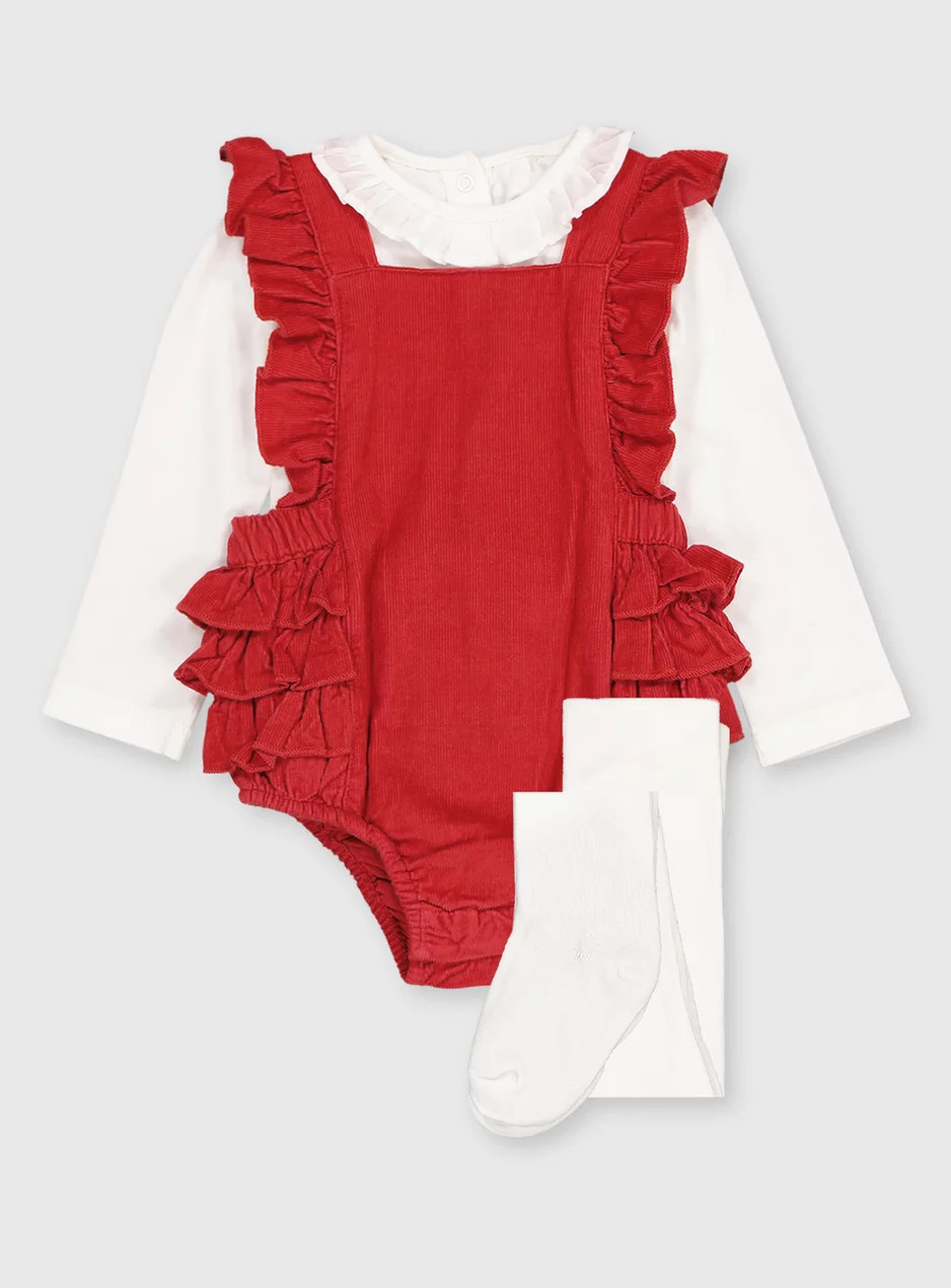 Christmas Bibshorts, Bodysuit & Tights (0-2 Years) | Tu Clothing