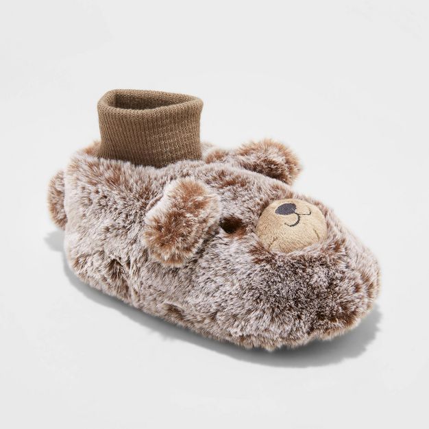 Toddler Finley Bear Slippers - Cat & Jack™ Brown | Target