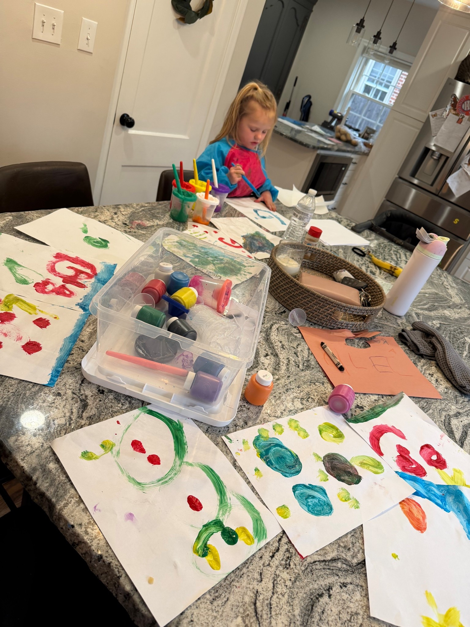 This girl could paint all day! 

This painting kit is perfect! 