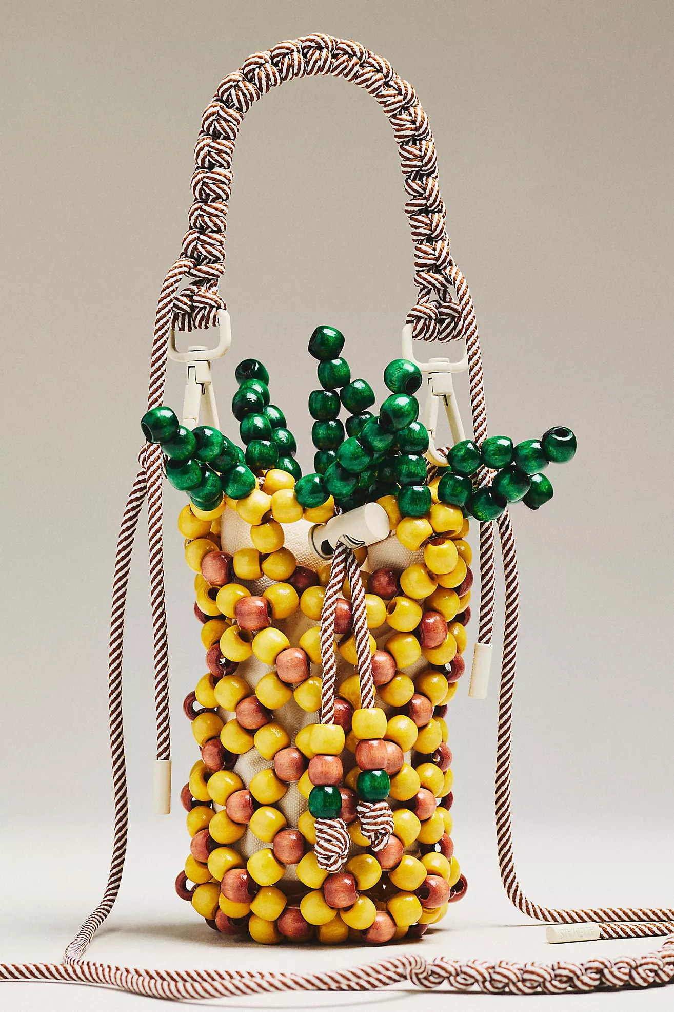 ALÉMAIS Wood Bead Pineapple Mini Bag | Anthropologie (US)