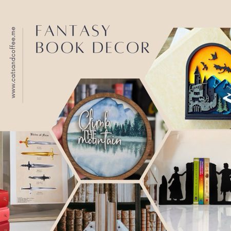 Fantasy Bookcase Decor for Your Home Library - Any reader will agree that displaying books is a hobby and interest in its own right. Accentuating a home library with bookcase decor is a fun way to show off one’s favorite genres or authors. From figurines to pictures, there are so many great pieces of literary-themed decor to add to a home library! Here, I’m sharing the best fantasy bookcase decor to accentuate your bookshelves, with great Etsy finds based on the Sarah J. Maas universe, Rebecca Yarros’ Empyrean series, and more:

#LTKstyletip #LTKhome #LTKSeasonal