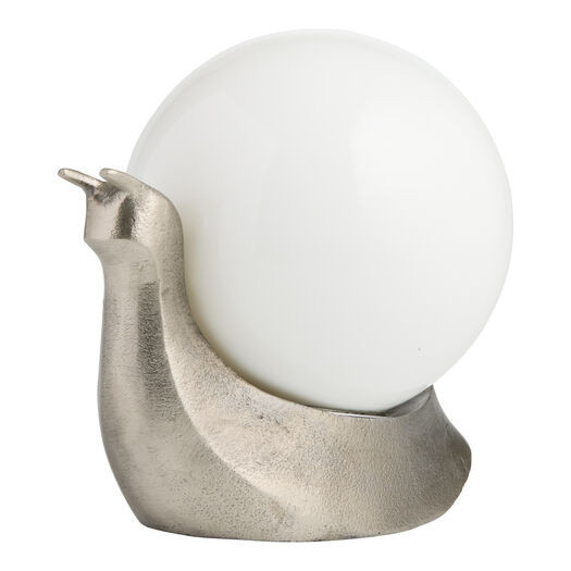 Gunmetal Snail and Opal Glass Globe Figural Table Lamp by World Market | World Market