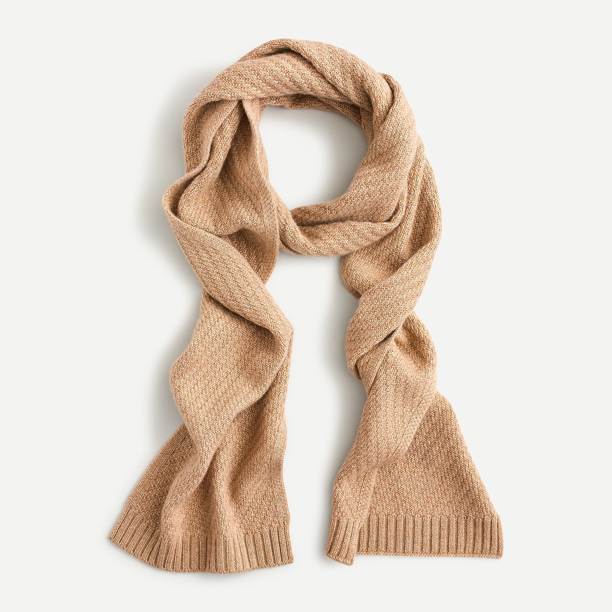 Diagonal rib cashmere scarf | J. Crew US