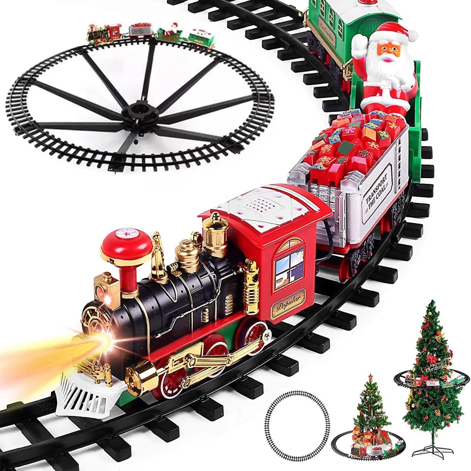 Electric Train Set for Kids, Battery-Powered Train Toys with Light & Sound, Railway Kits w/ Steam... | Walmart (US)