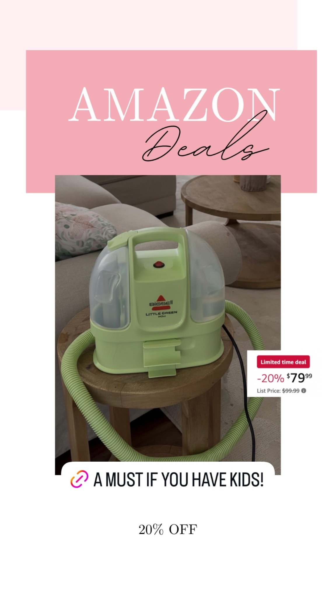 If you have kids you need this!! Little green, mini upholstery cleaner on Deal!

#LTKHome #LTKSaleAlert
