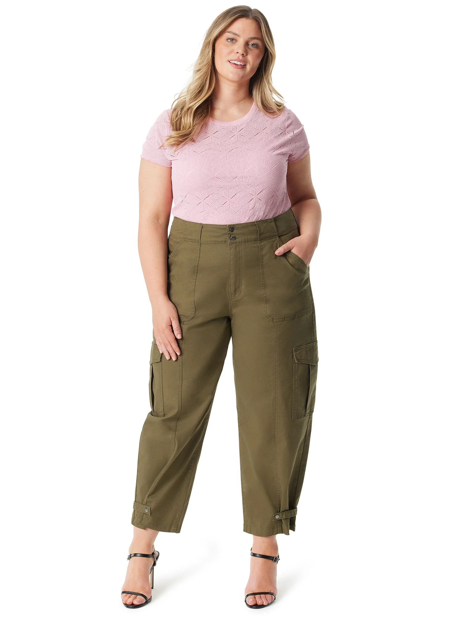 Jessica Simpson Women's and Women's Plus Cargo Low Rise Pants, Sizes 2-26W | Walmart (US)