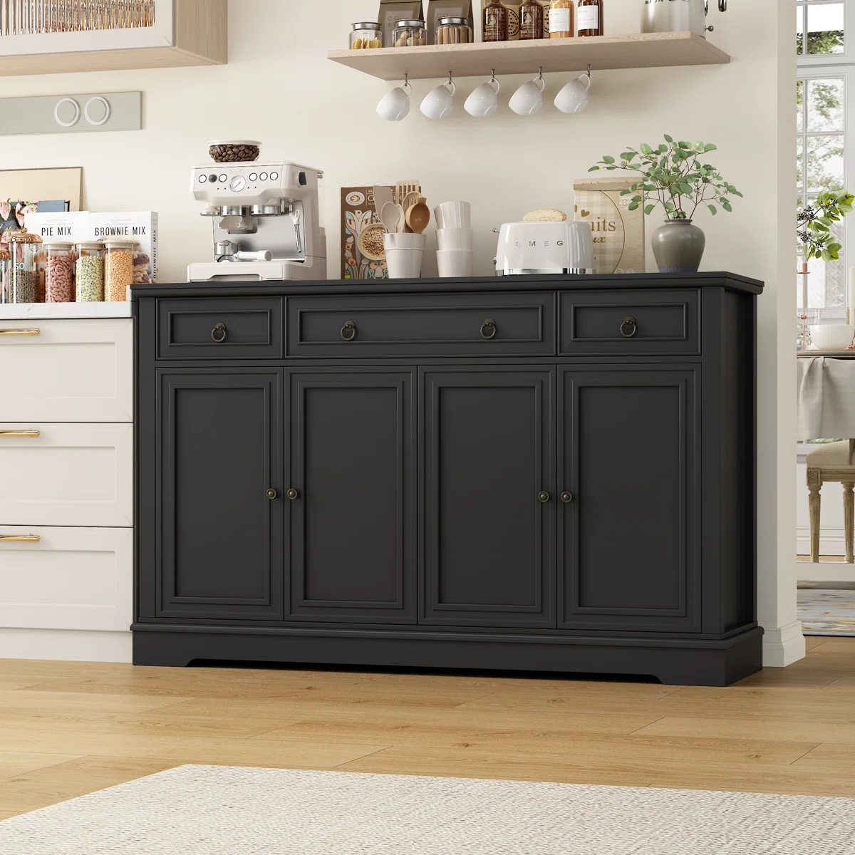 Broadview 54" Sideboard Buffet with Drawers, Dining Cabinet with Adjustable Shelf | Wayfair North America