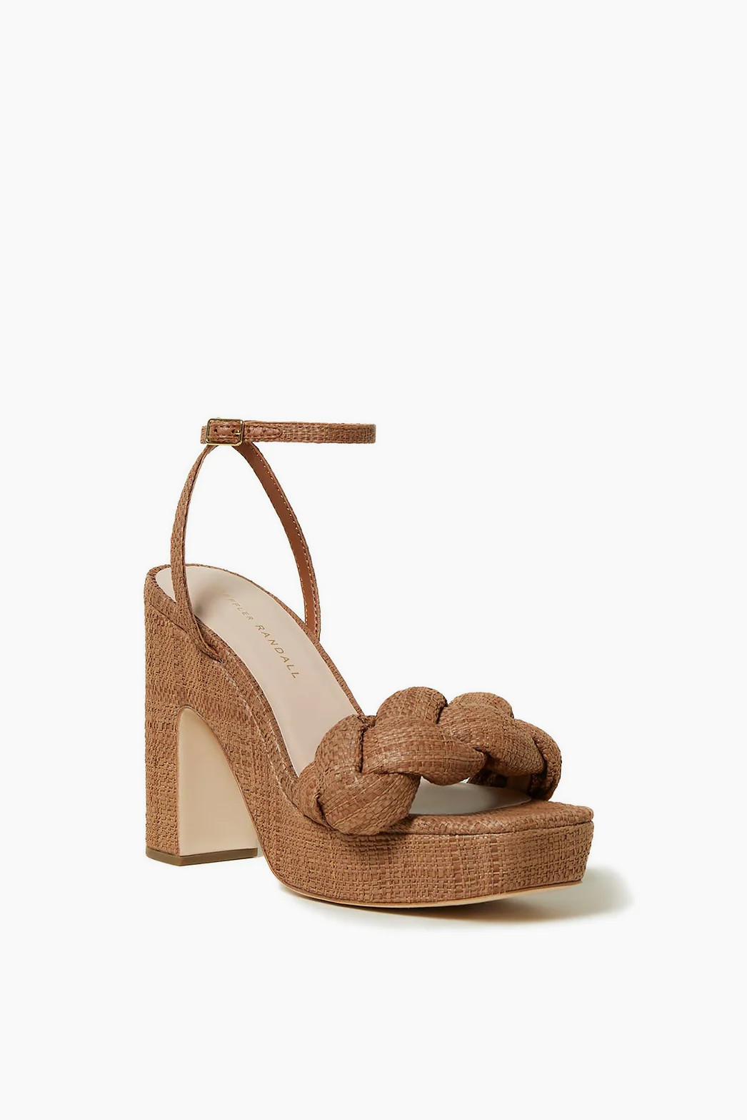 Brown Straw Fae Platform Sandal with Braid | Tuckernuck (US)