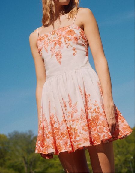 Orange floral mini dress - Zimmermann look for less! 

#LTKfindsunder100 #LTKSeasonal #LTKstyletip