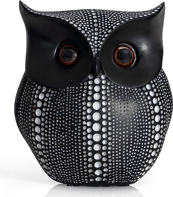 Ornativity Black Owl Statue Figurine - Animal Sculpture Home Decoration for Bedroom Living Room K... | Amazon (US)