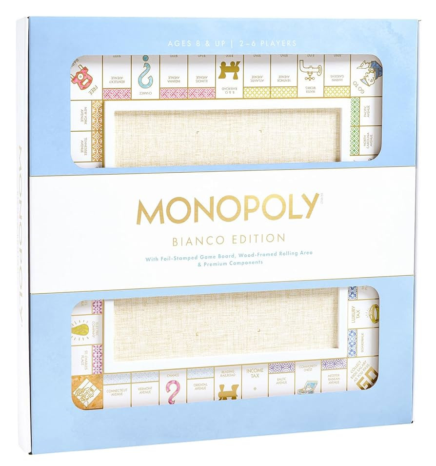 WS Game Company Monopoly Bianco Edition – White Wood Board, Gold-Tone Tokens, Modern Design, an... | Amazon (US)