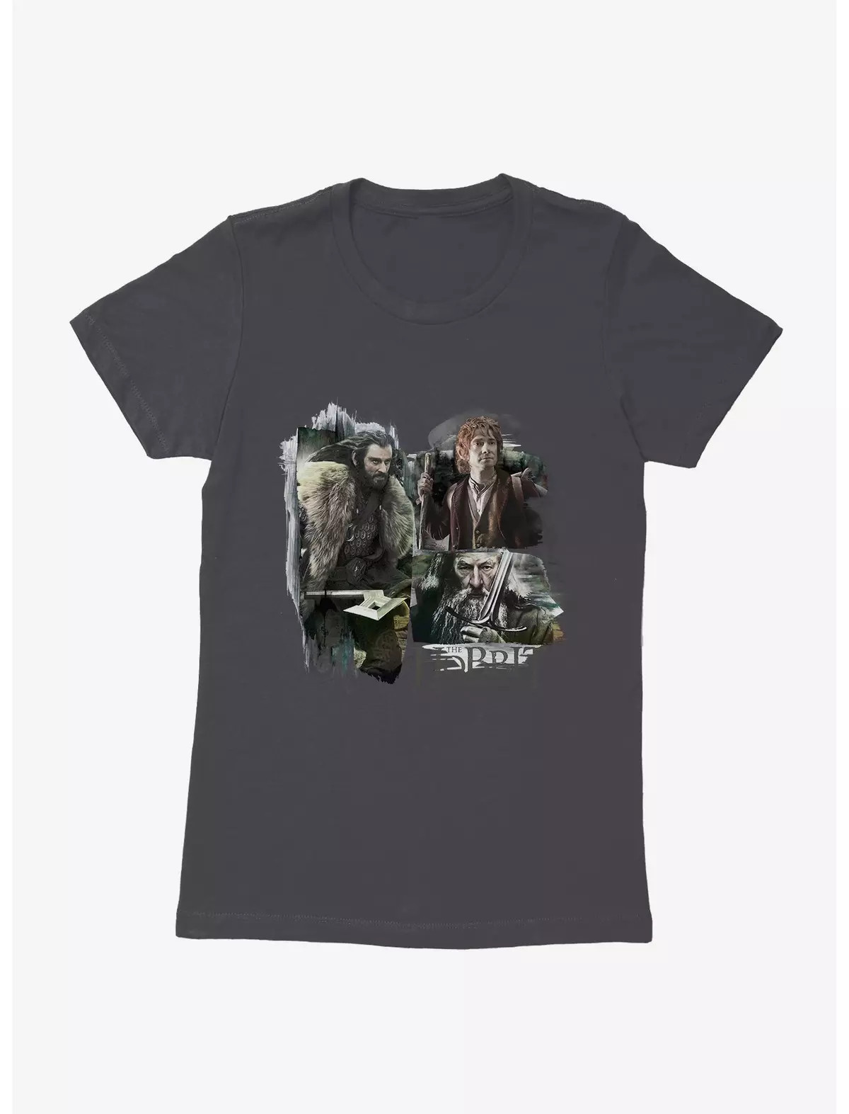 The Hobbit: An Unexpected Journey Thorin Bilbo Gandalf Womens T-Shirt | BoxLunch