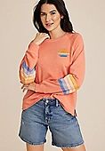 Sun Embroidered French Terry Sweatshirt | Maurices