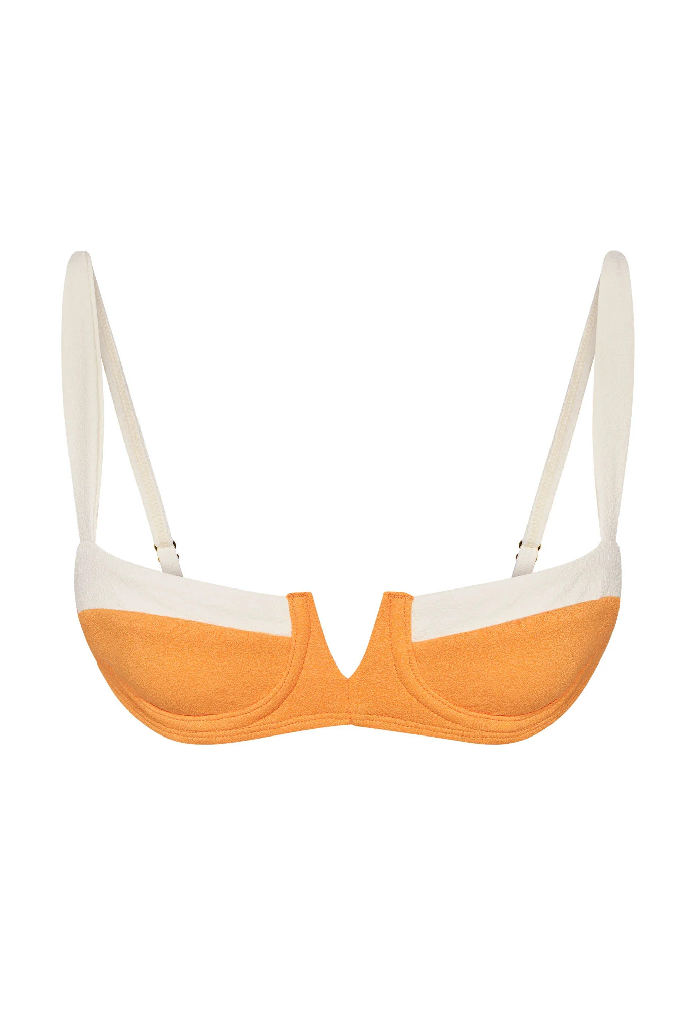 Clovelly Top - Clementine/Ivory Boucle | Monday Swimwear