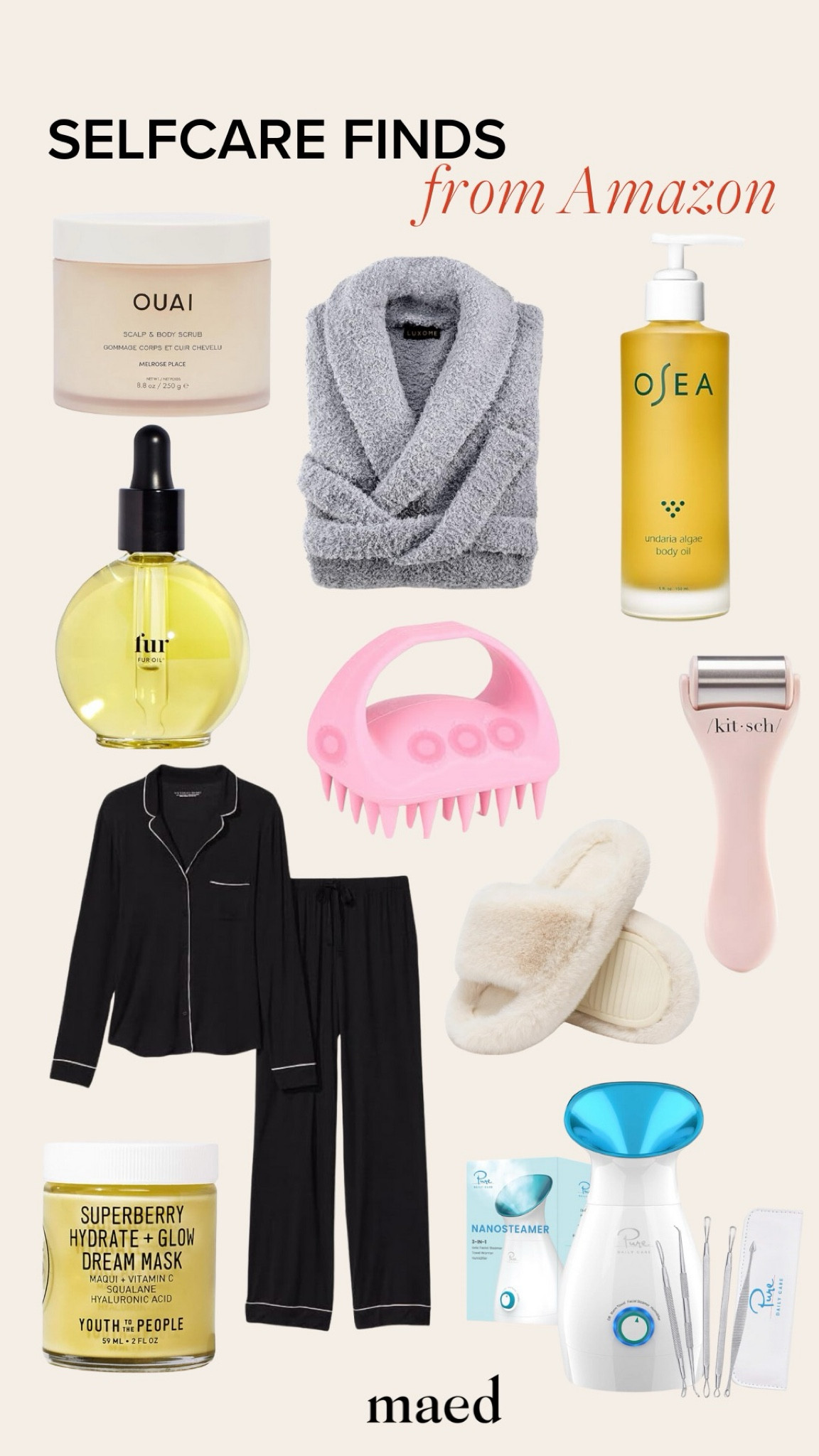 Self care finds, body oil, scalp scrub, plush robe, facial steamer 

#LTKsalealert #LTKbeauty #LTKfindsunder100