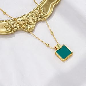 FRUMOS Dainty Layered Choker Necklace 18k gold Plated Y Pendant Commemorative coin Necklace Multi... | Amazon (US)