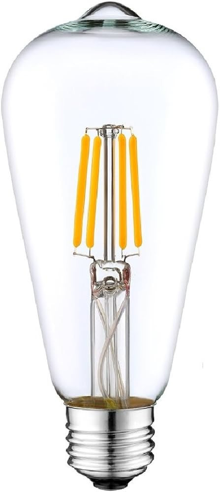 DC 12 Volt Warm White 2700k 6 Watt LED Filament ST64 Light Bulb E26 E27 Medium Base Lamp Low Volt... | Amazon (US)