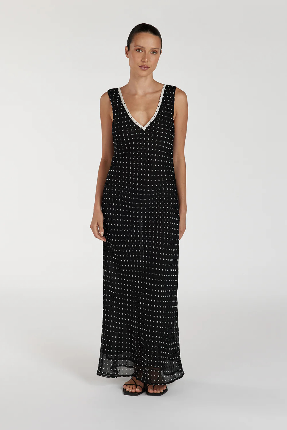 WINONA BLACK SPOT MIDI DRESS | DISSH