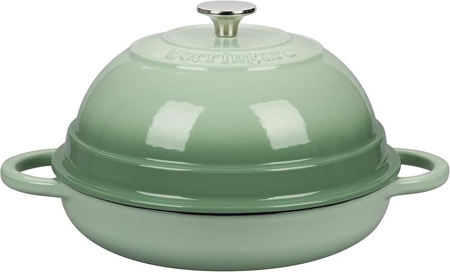 Cast Iron Enameled Dutch Oven Pot with Lid for Bread Baking, Bread Oven, 6 Quart, Green | Amazon (US)