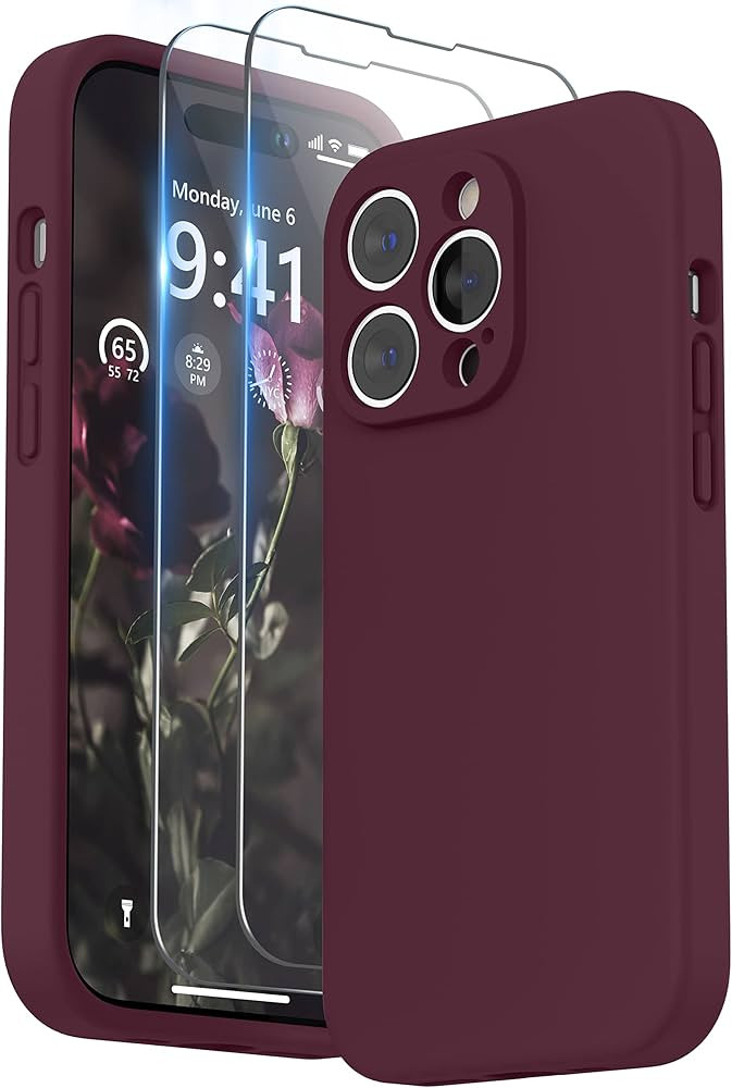 SURPHY Designed for iPhone 14 Pro Case with Screen Protector, (Camera Protection & Soft Microfibe... | Amazon (US)