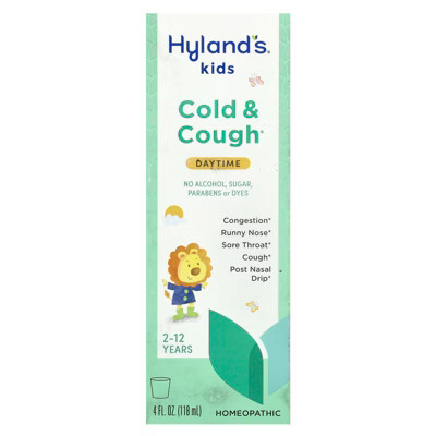 Hyland's Naturals Kids, Cold & Cough, Daytime, Ages 2-12, Unflavored, 4 fl oz (118 ml) | Target