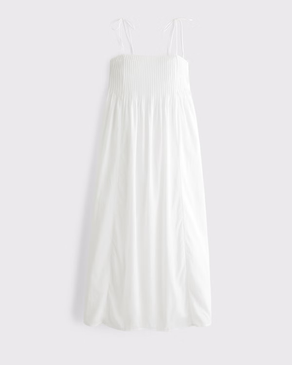 Pintuck Flowy Maxi Dress | Abercrombie & Fitch (US)
