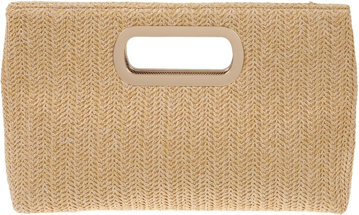 Top Handle Straw Clutch | Amazon (US)