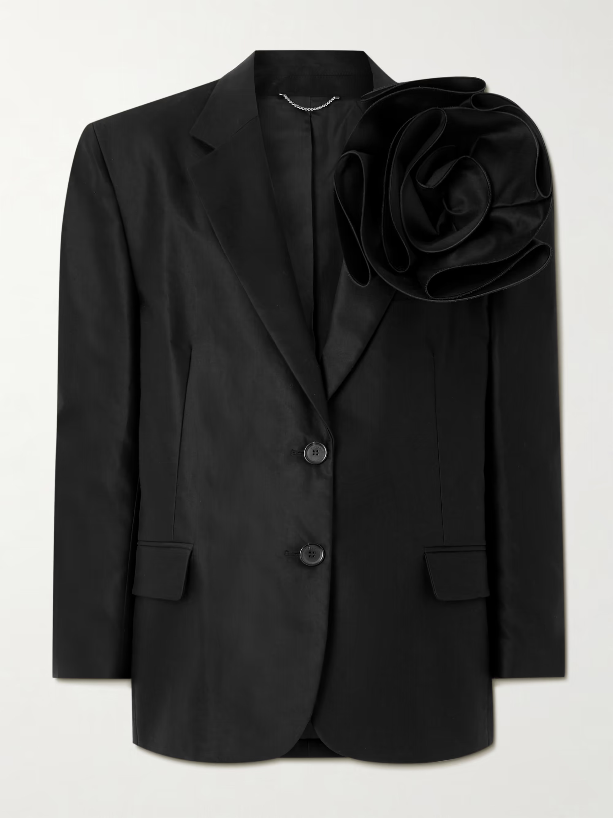 Appliquéd cotton-sateen blazer | NET-A-PORTER (UK & EU)