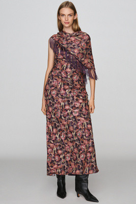 Avec Les Filles Fringed Scarf Maxi Dress | Anthropologie (US)