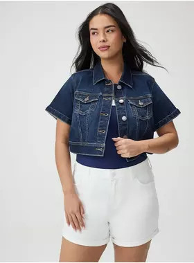 Short Sleeve Cropped Trucker | Torrid (US & Canada)