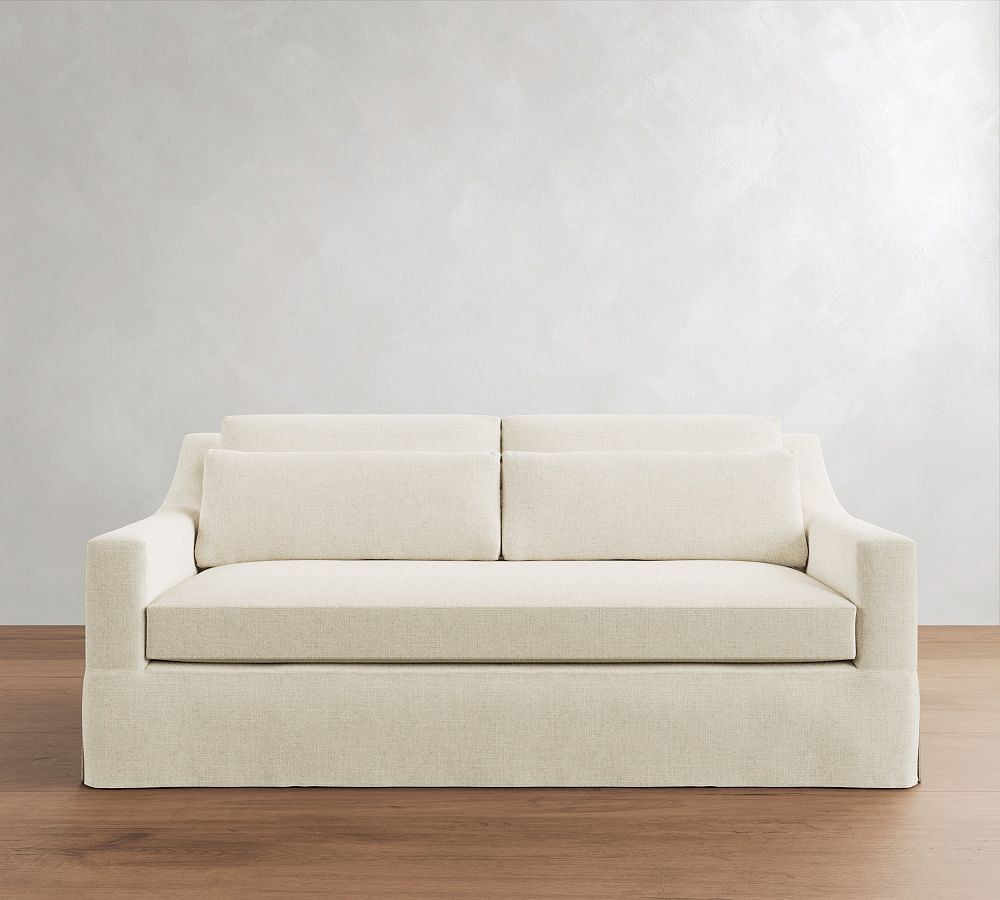 York Slope Arm Deep Seat Slipcovered Sofa (60"-108") | Pottery Barn (US)
