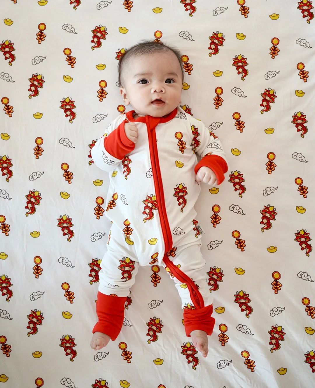Dragon Lunar New Year Bamboo Zippered Romper | Etsy (US)