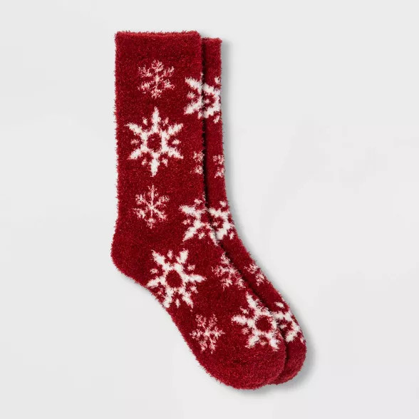 Women's Snowflake Cozy Crew Socks - A New Day™ 4-10 | Target