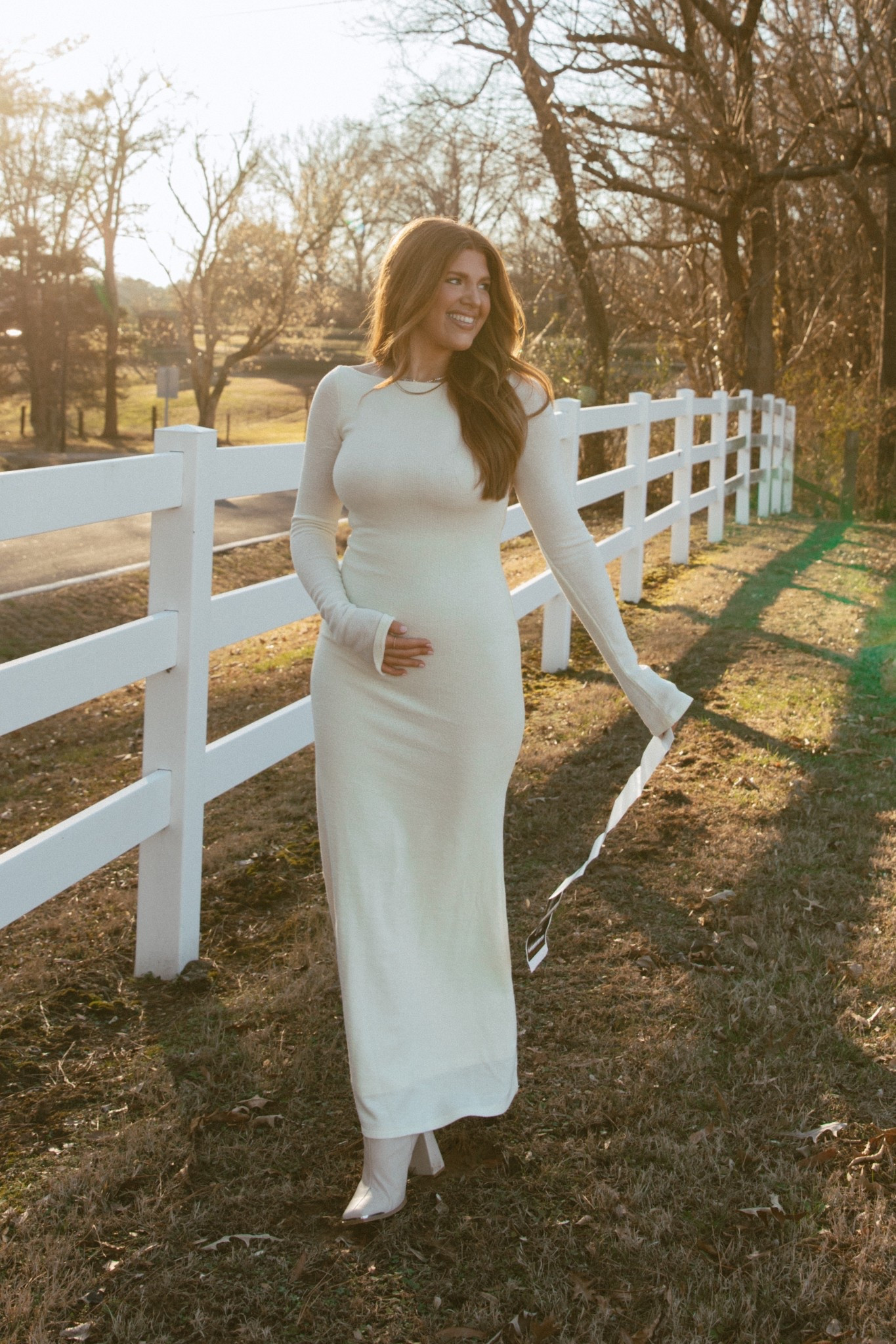 Pregnancy announcement dress 🤍🤰🏼#pregnantootd #bumpfriendly #princesspolly 

#LTKmomlife