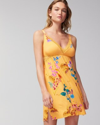 Soft Support Chemise With Lace | SOMA