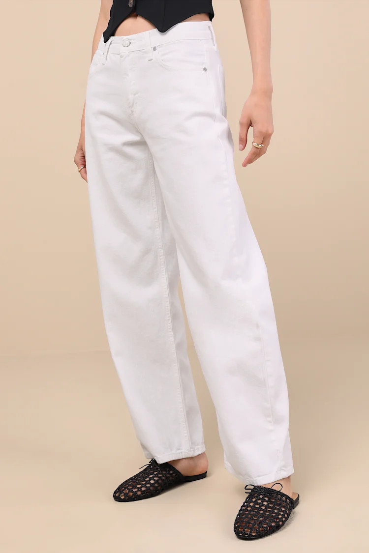 Everyday Coolness White Denim High-Rise Straight-Leg Jeans | Lulus