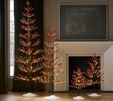 Lit Twinkling Twig Berry Tree | Pottery Barn (US)