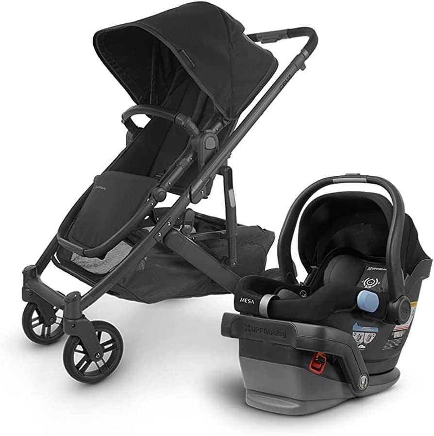 UPPAbaby Cruz V2 Stroller - Jake (Black/Carbon/Black Leather) + Mesa Infant Car Seat - Jake (Blac... | Amazon (US)