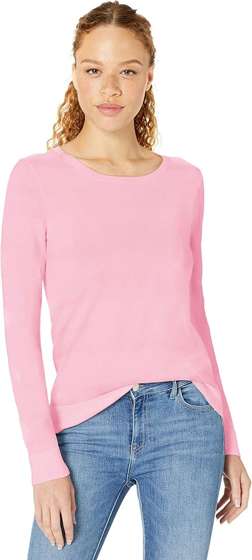 Amazon Essentials Women's Long-Sleeve Lightweight Crewneck Sweater (Available in Plus Size) | Amazon (US)