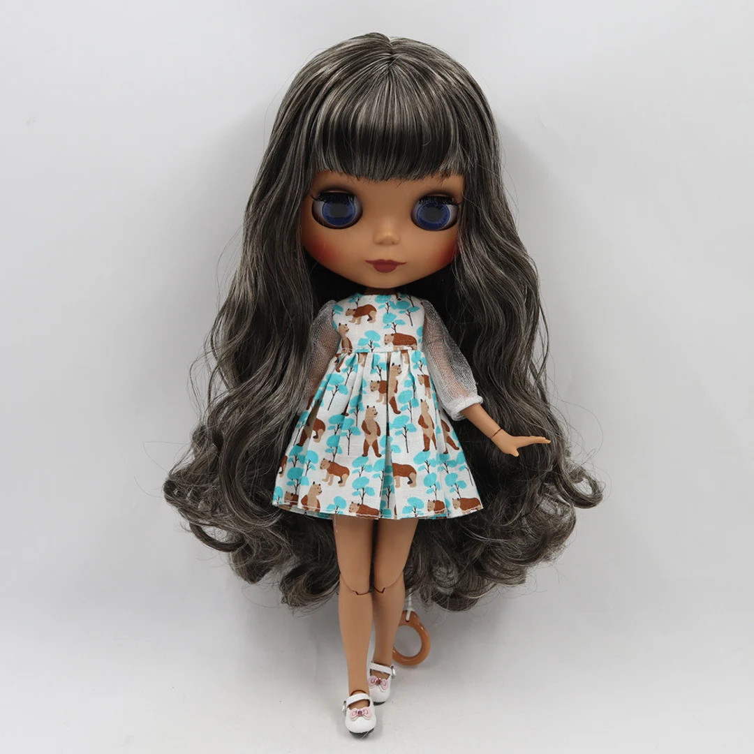 Blythe Custom Doll From Factory Matte Face Black Skin Black - Etsy | Etsy (US)