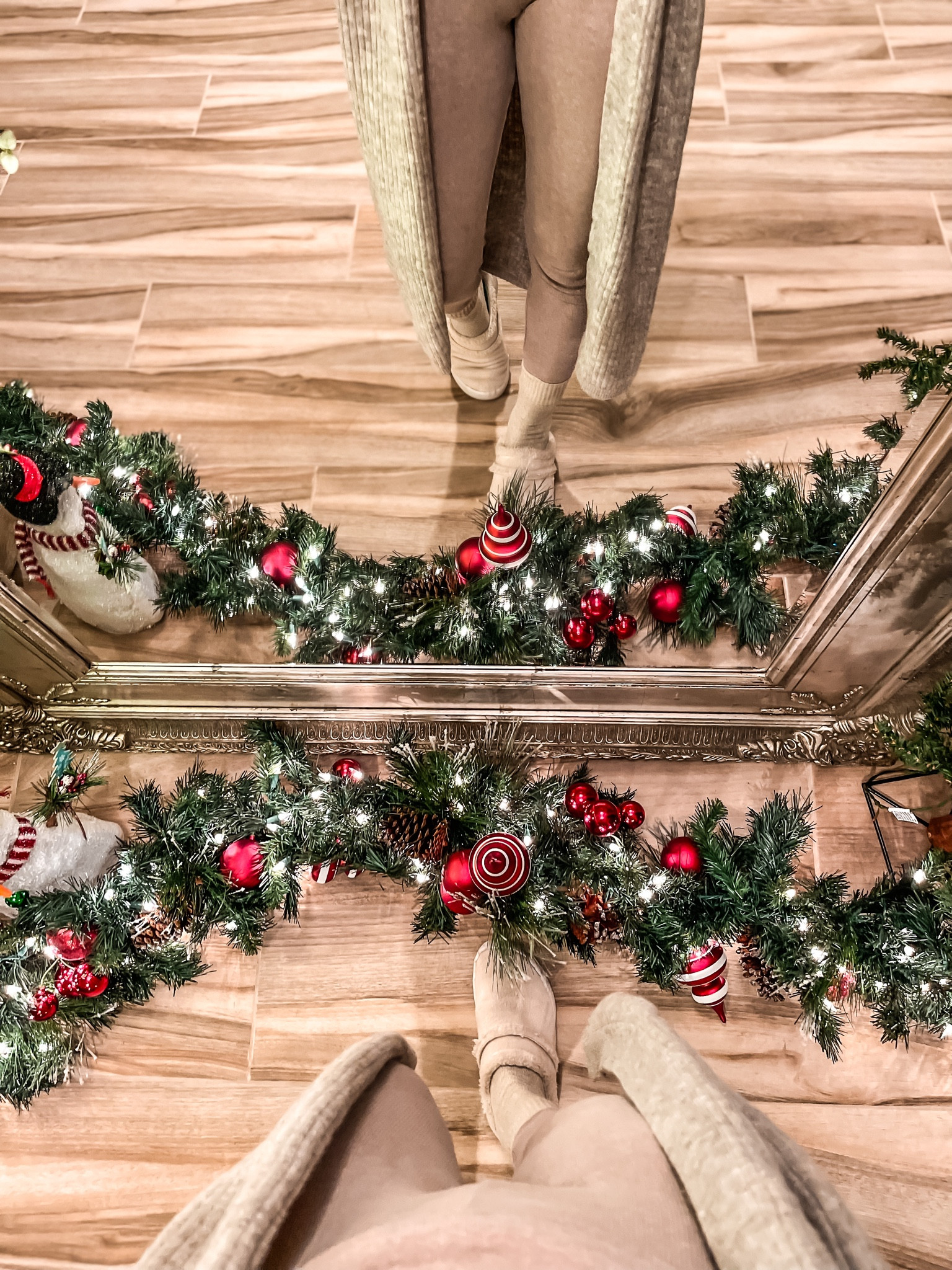 Traditional Christmas garland
- 9ft. Artificial pre lit garland with ornaments 
- Lounge casual chic outfit
- slippers (size up )
- long beige cardigan 
#ltkunder100 #ltkhome #ltksalealert

#LTKSeasonal #LTKunder50 #LTKHoliday