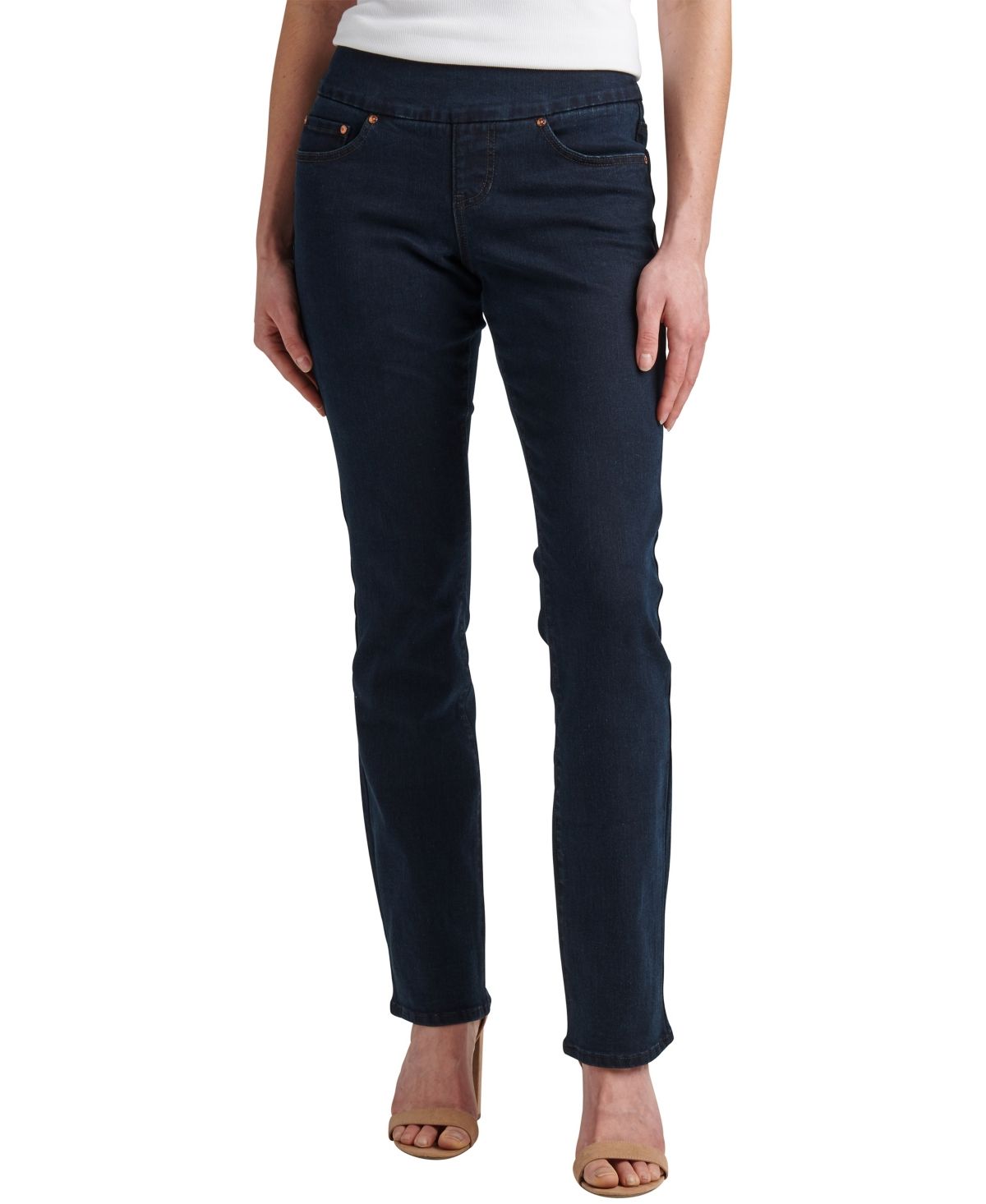 Women's Peri Mid Rise Straight Leg Pull-On Jeans | Macys (US)