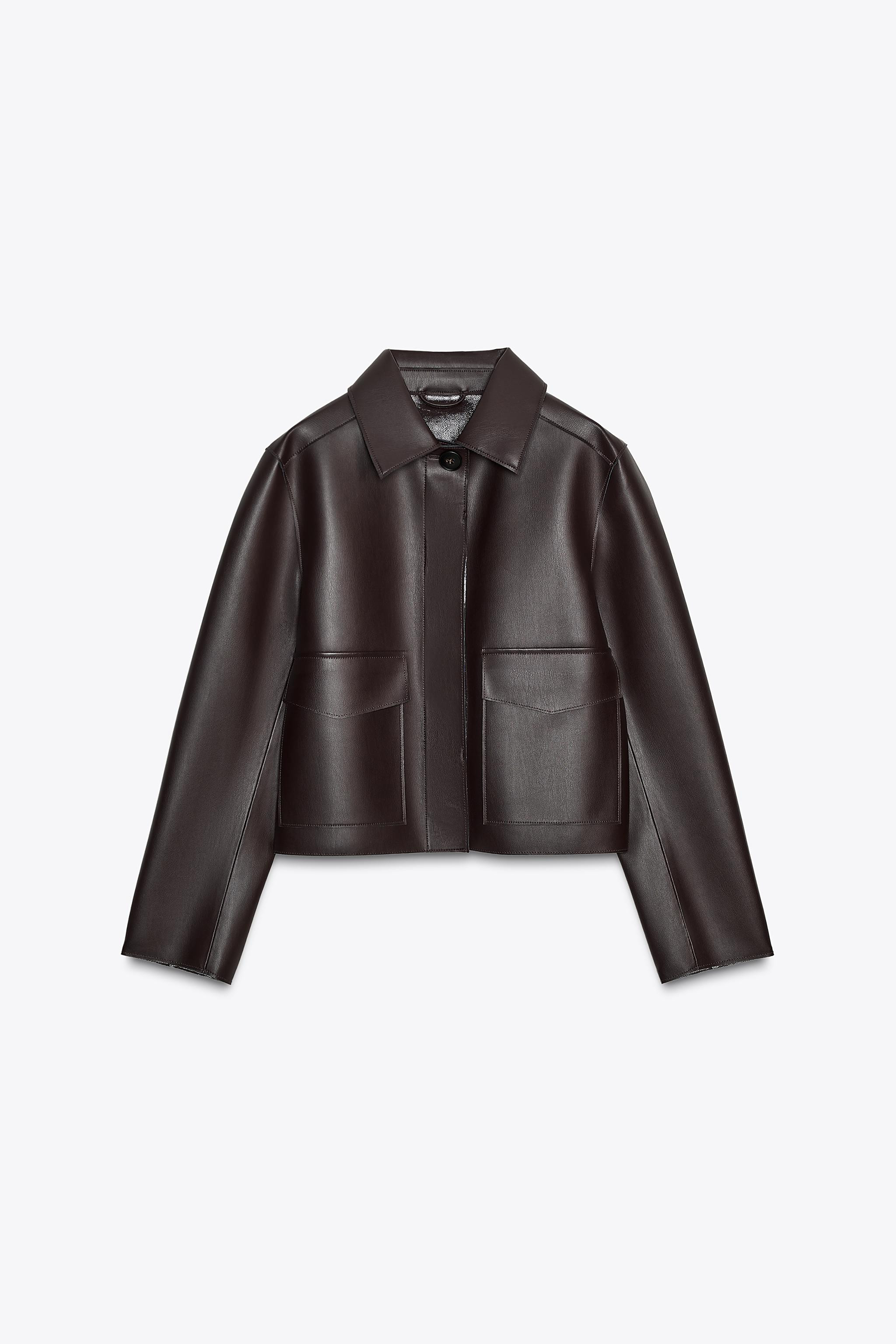 SHORT FAUX LEATHER JACKET | Zara US
