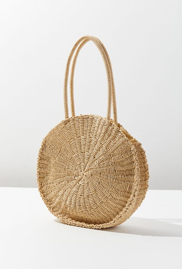 Large Circle Straw Shoulder Bag | Urban Outfitters (US and RoW)