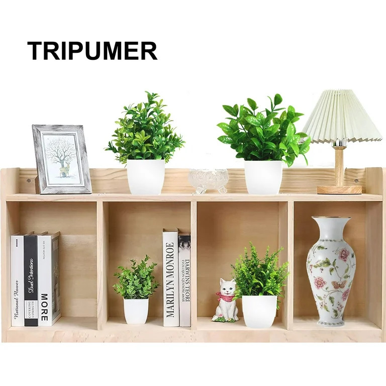 Tripumer 4pack Fake Plant Small Artificial Green Plant Simulation Eucalyptus Potted Plant for Hom... | Walmart (US)