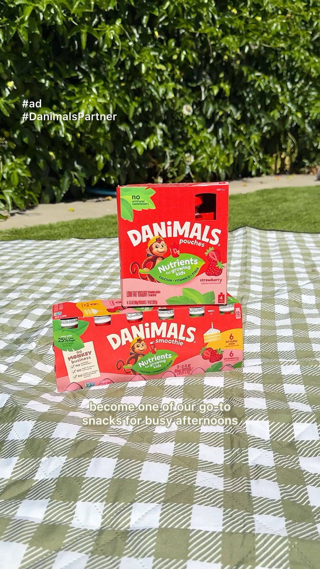 #ad #DanimalsPartner Our afternoons lately = scooters, backyard games, nonstop snack requests, and kids with somehow endless energy 😂💙

We picked up the new and improved Danimals Smoothies and Danimals Pouches during our Target run and they’ve officially become one of our go-to snack staples around here.
I love the fun new look of the packaging, and the Danimals Smoothies now have a new & improved formula with 25% less sugar plus a good source of Calcium, Vitamin D, and Fiber which makes me feel good about reaching for them during busy afternoons.

Definitely kid-loved and mom-approved over here 🙌🏼 @danimals @Target 
#danimals #danimalstarget #targetfinds #TargetStyle #TargetPartner

*Danimals Smoothies contain 25% less total sugar (6g per 3.1 FL oz) than prior recipe (9g per 3.1 FL oz.)

#LTKKids #LTKmomlife #LTKdayinmylife