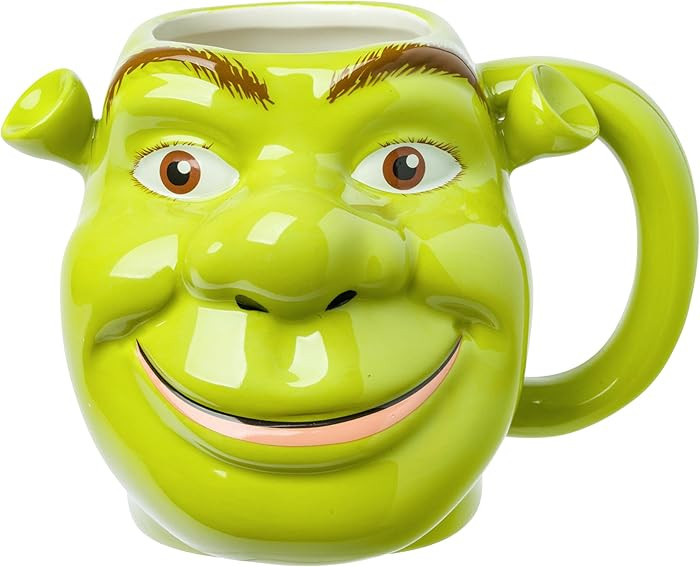 Silver Buffalo Shrek 3D Sculpted Ceramic Mug, 20 Ounces | Amazon (US)