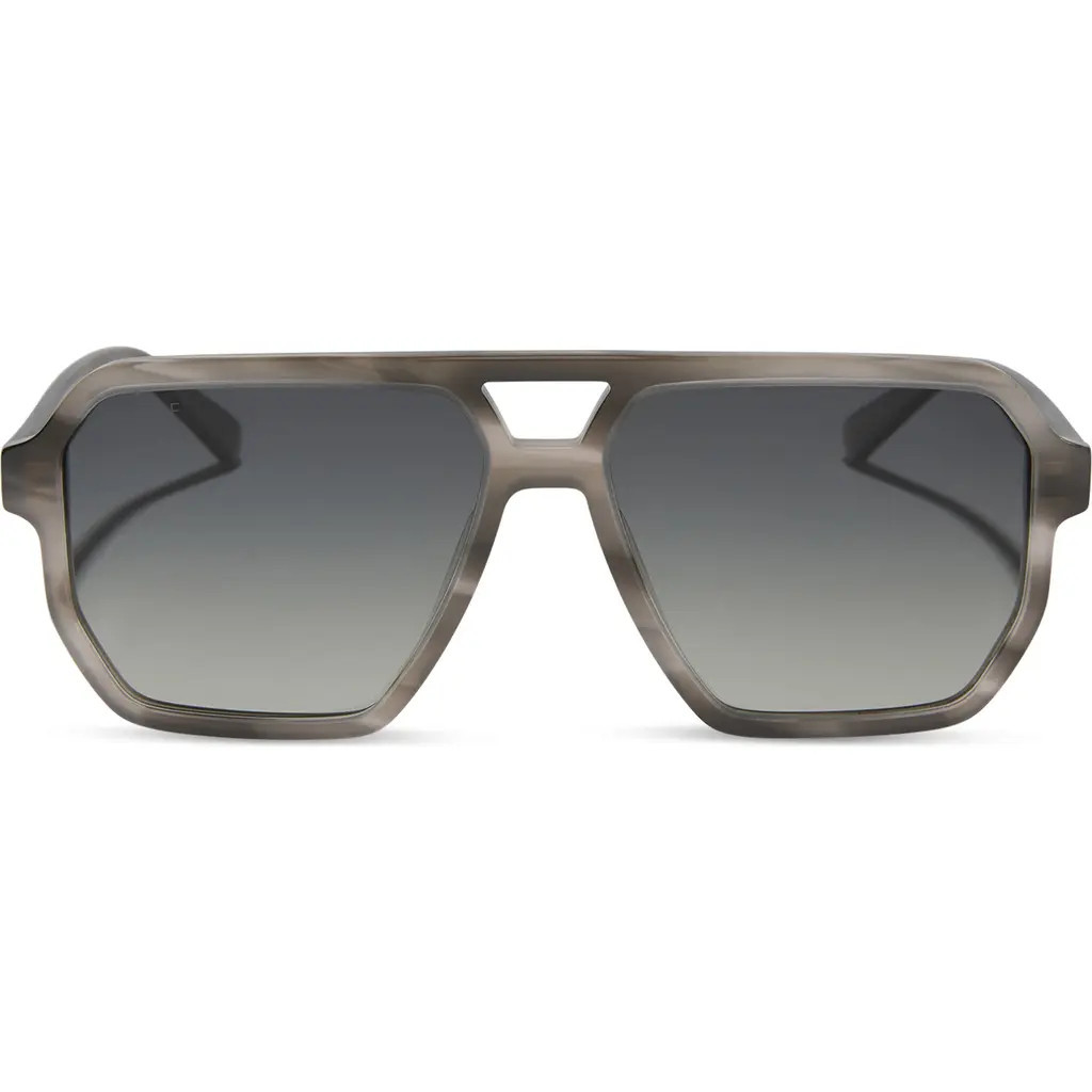 DIFF Cameron 57mm Polarized Navigator Sunglasses in Smoke Marble /Grey Gradient at Nordstrom | Nordstrom
