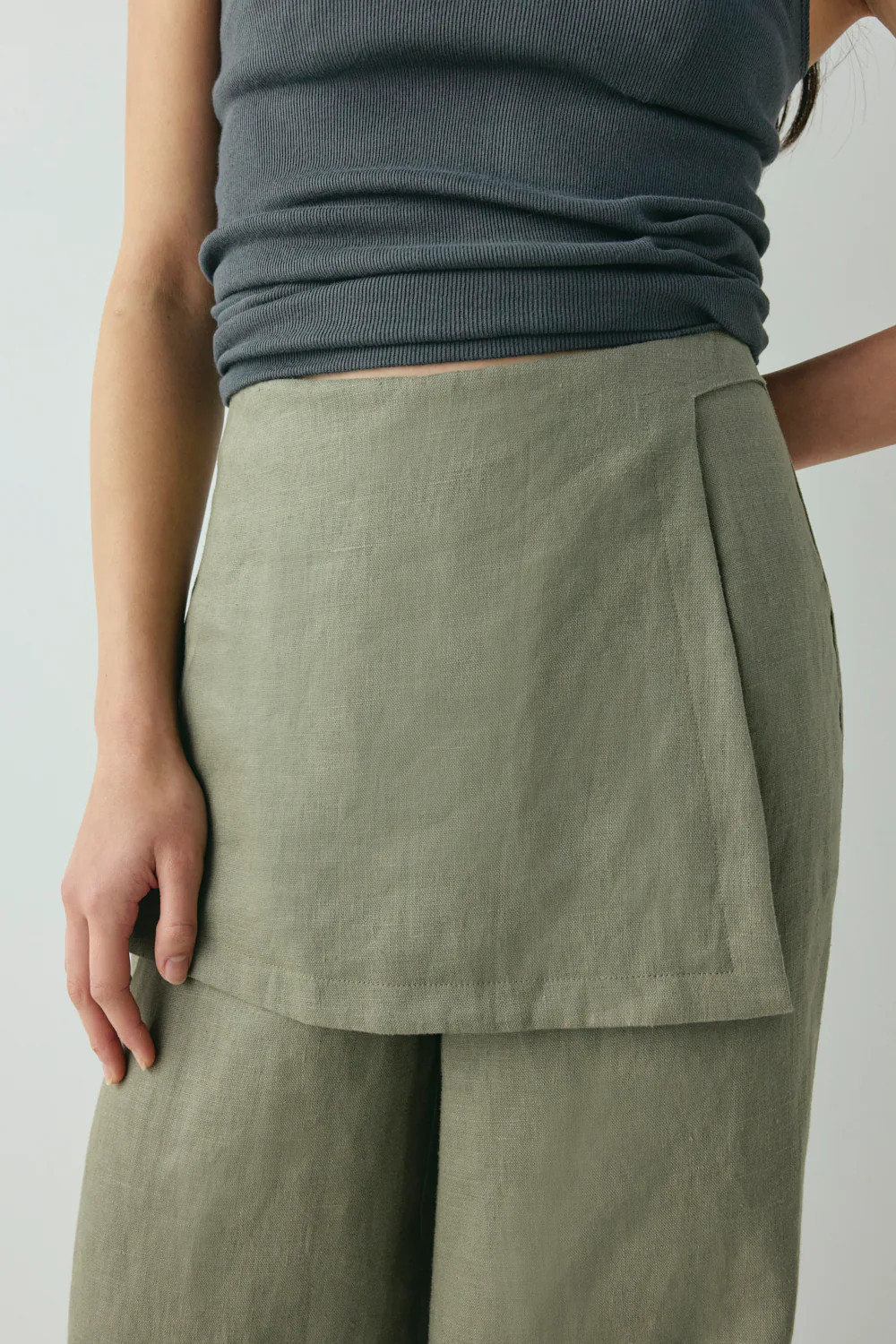 Musa Linen Pants Khaki | VRG Grl