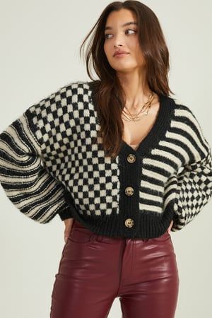 Claudia Checkered Cardigan | Altar'd State